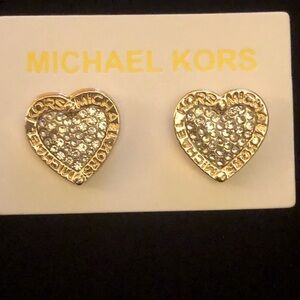 Michael Kors Gold Heart Stud Earrings